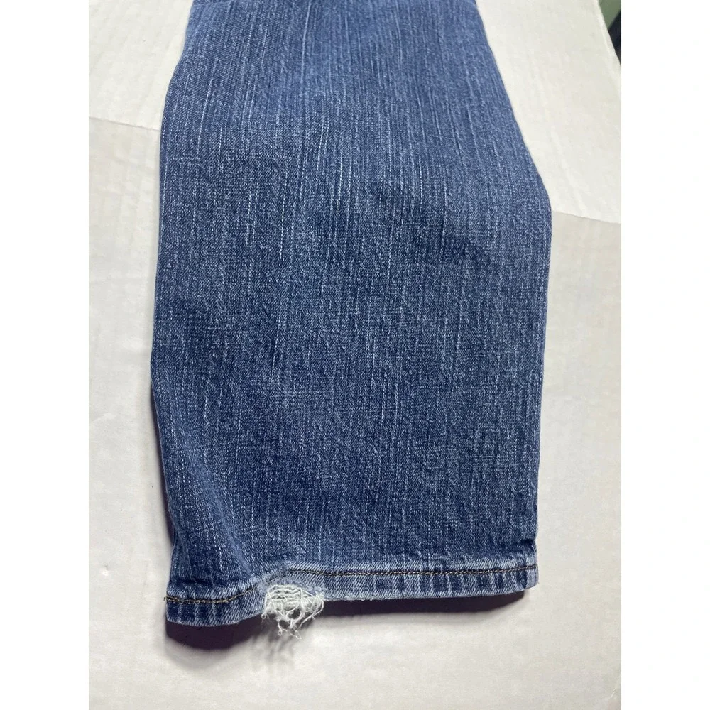 Signature Levi Strauss Mens Straight Leg‎ Blue Jeans Medium Wash 36x32 Stretch